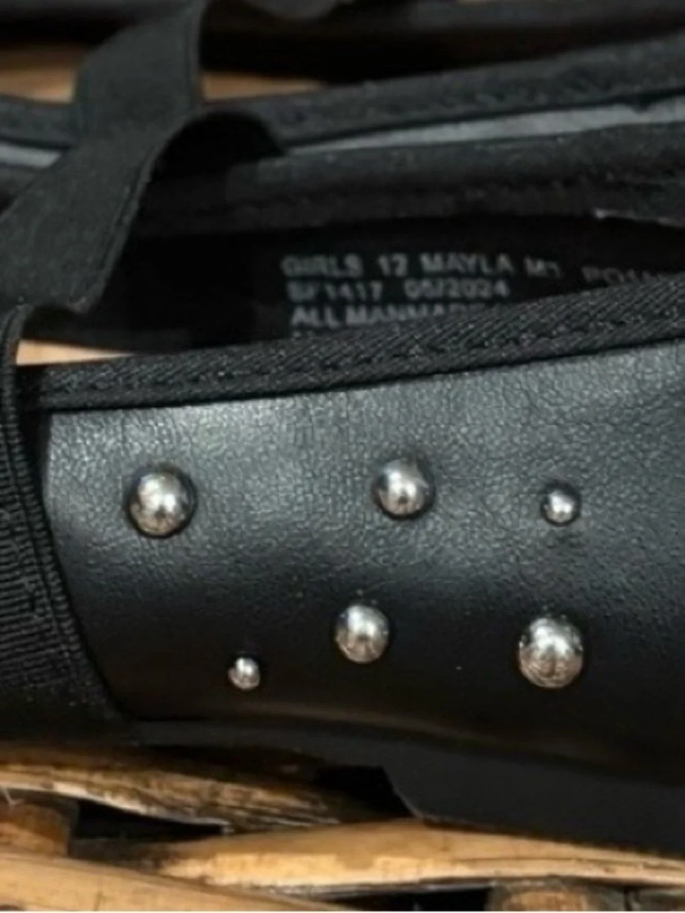Dolce Vita Black Studded Kids Dress Shoes in Girls size 12. Great condition!